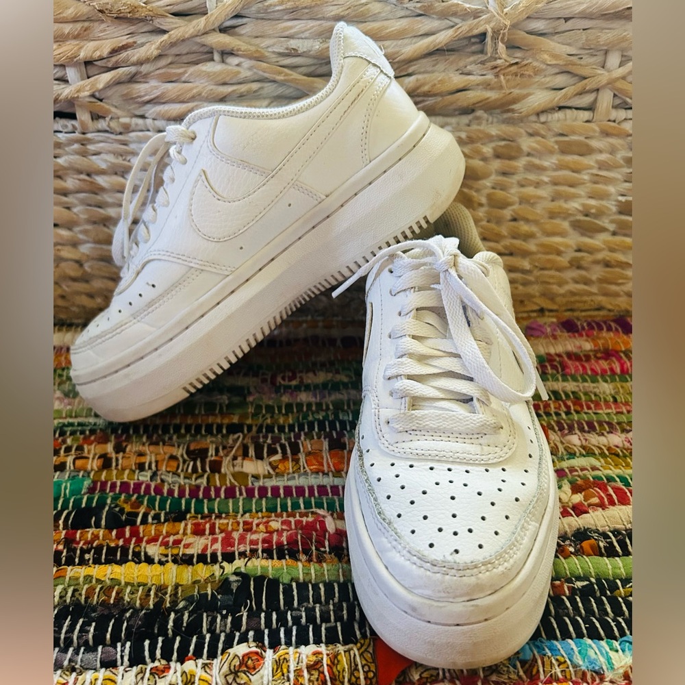Nike Women's White Platform Shoes